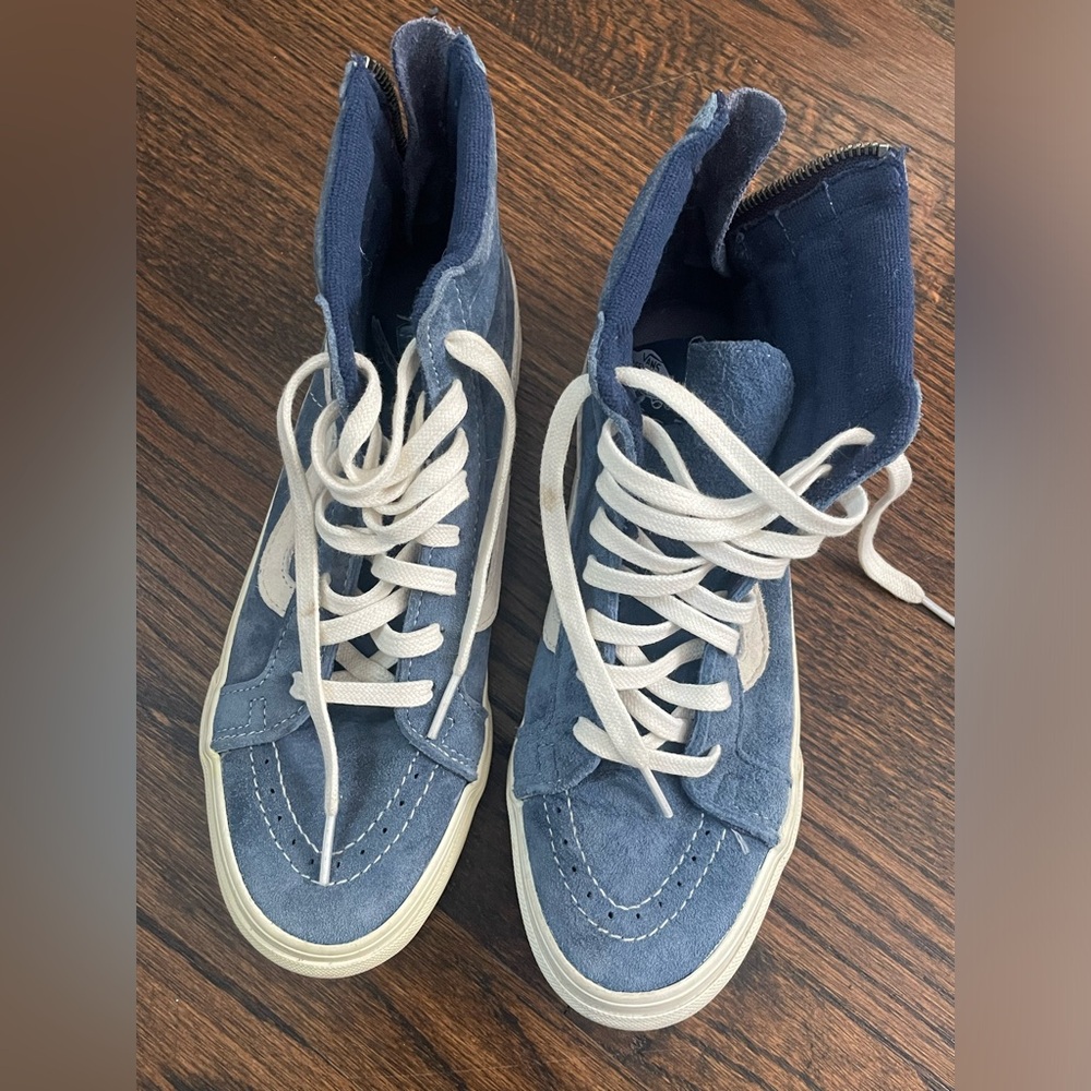 Vans hi-top Slim Zip Suede Blue Skate Sneaker